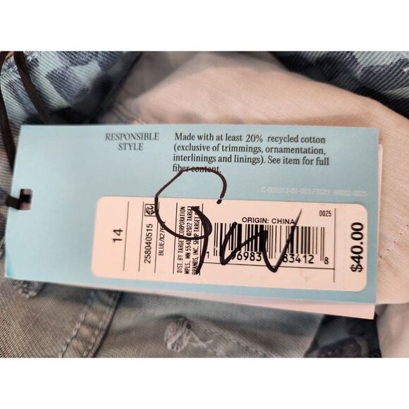 New Y2K Future Collective Gabriella Karefa Johnson Blue Check Wide Leg Jeans 14 - Picture 8 of 8